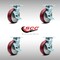 Service Caster 6 Inch SS Poly on Aluminum Swivel Caster Set with Roller Bearings and Brakes SCC SCC-SS30S620-PAR-TLB-4 - alternate 5